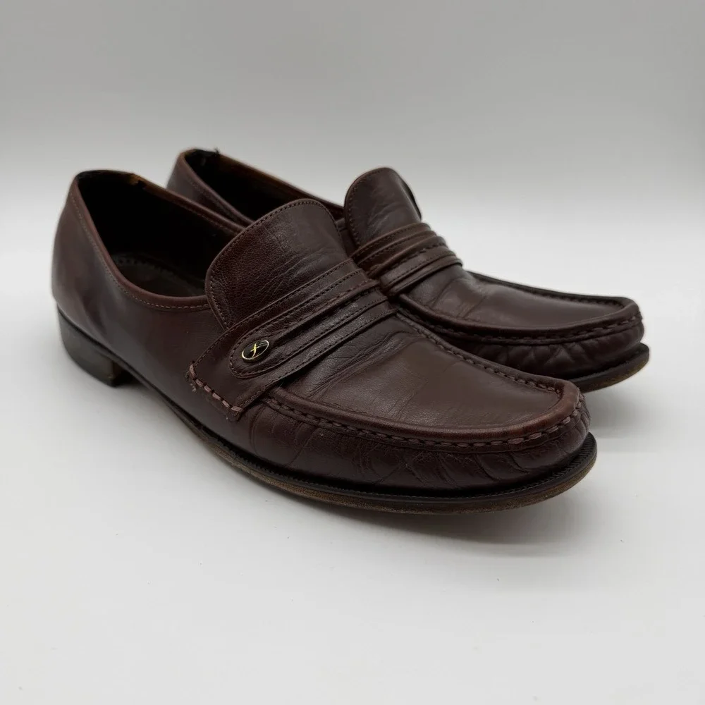 Florsheim Men's Riva Moc Toe Bit Loafers Leather Preppy Burgundy Size 9B